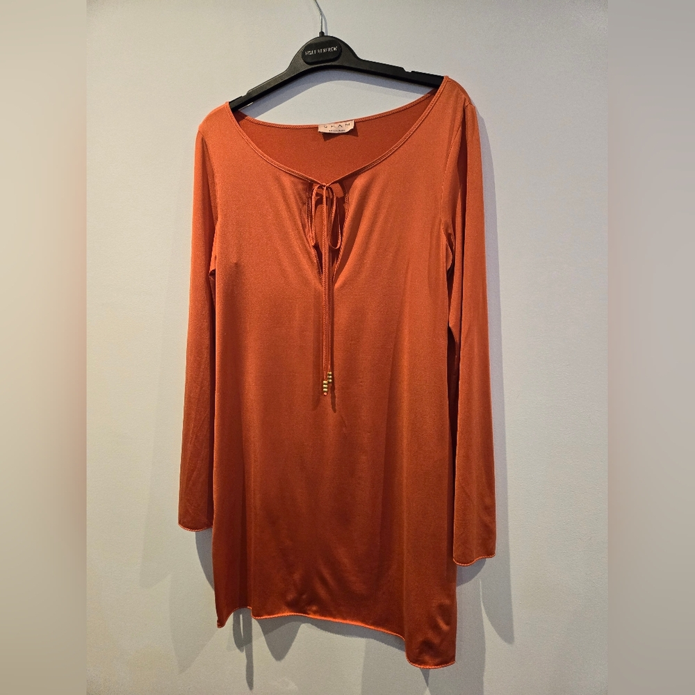 Shan Swimwear Burnt Orange Tunic Mini Dress Size 8